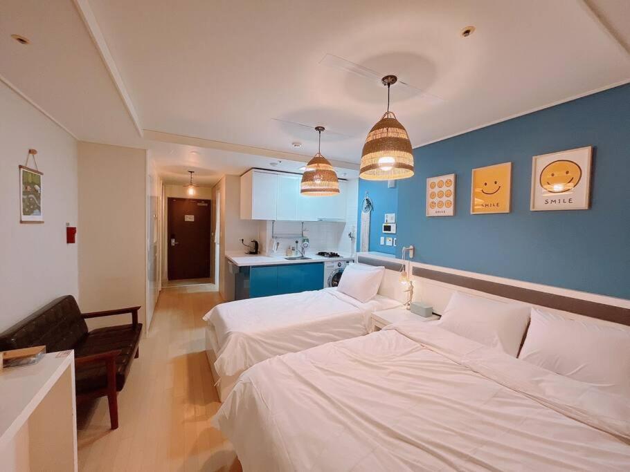 Haeundae Beach Stay #2Min Walk #2Beds Pusan Zewnętrze zdjęcie